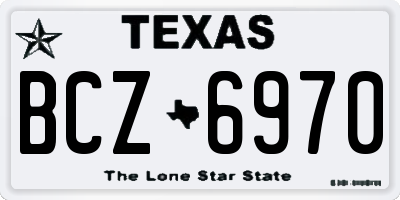 TX license plate BCZ6970