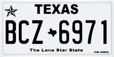 TX license plate BCZ6971