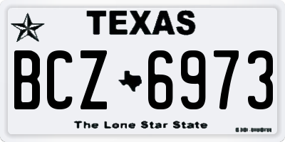 TX license plate BCZ6973