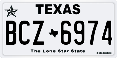 TX license plate BCZ6974