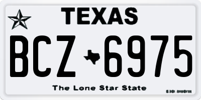 TX license plate BCZ6975