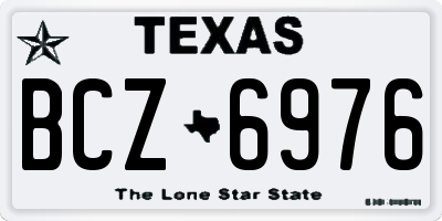 TX license plate BCZ6976