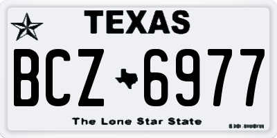 TX license plate BCZ6977