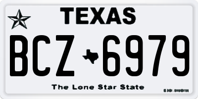 TX license plate BCZ6979