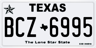 TX license plate BCZ6995