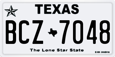 TX license plate BCZ7048