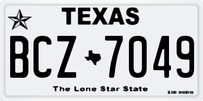 TX license plate BCZ7049