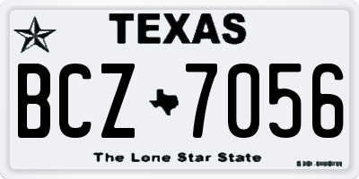 TX license plate BCZ7056