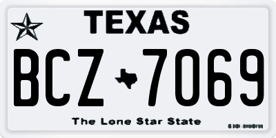 TX license plate BCZ7069