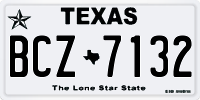 TX license plate BCZ7132