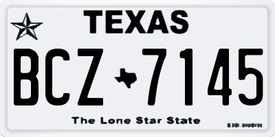 TX license plate BCZ7145