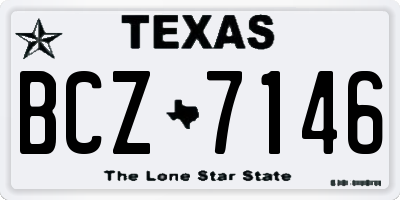 TX license plate BCZ7146