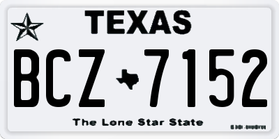 TX license plate BCZ7152
