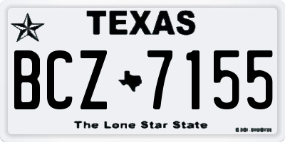 TX license plate BCZ7155