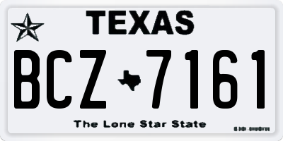 TX license plate BCZ7161