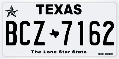 TX license plate BCZ7162