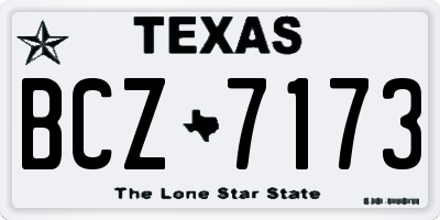 TX license plate BCZ7173