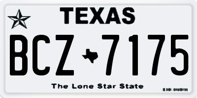 TX license plate BCZ7175