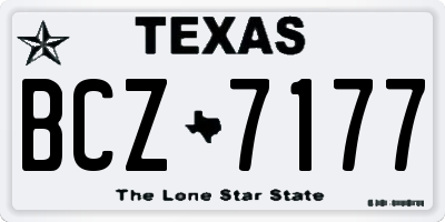 TX license plate BCZ7177