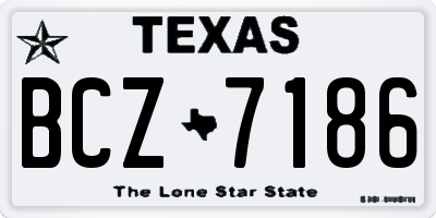 TX license plate BCZ7186