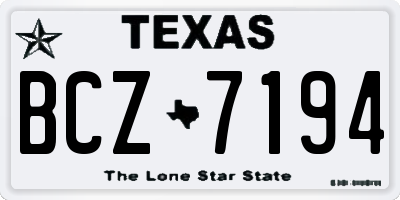 TX license plate BCZ7194