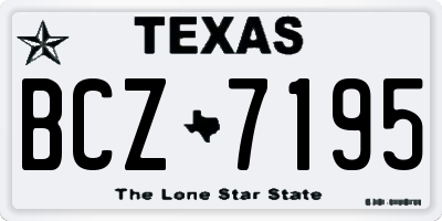 TX license plate BCZ7195