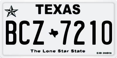 TX license plate BCZ7210