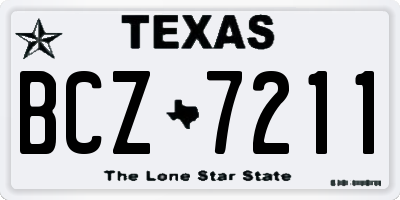 TX license plate BCZ7211