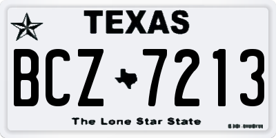 TX license plate BCZ7213
