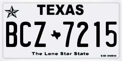 TX license plate BCZ7215