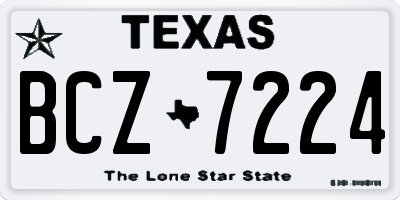 TX license plate BCZ7224