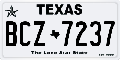 TX license plate BCZ7237