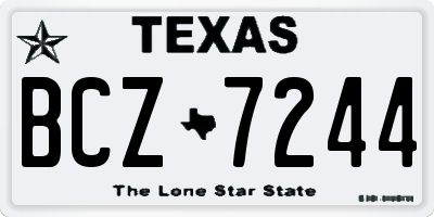 TX license plate BCZ7244