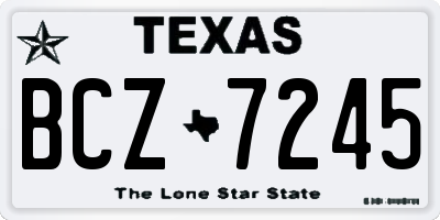 TX license plate BCZ7245