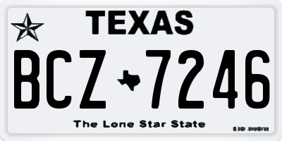 TX license plate BCZ7246