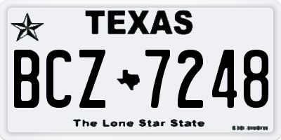 TX license plate BCZ7248