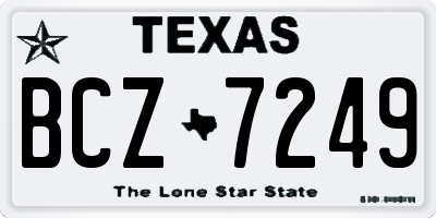 TX license plate BCZ7249