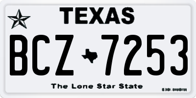 TX license plate BCZ7253