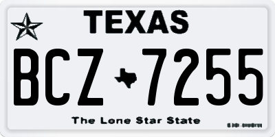 TX license plate BCZ7255