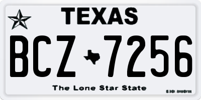 TX license plate BCZ7256