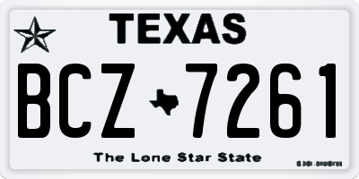 TX license plate BCZ7261