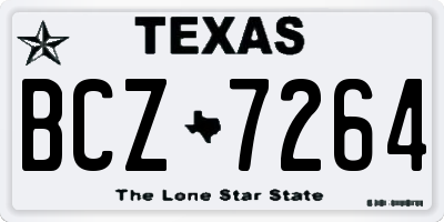 TX license plate BCZ7264