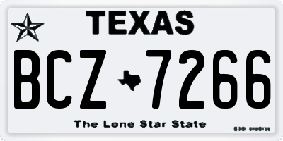 TX license plate BCZ7266