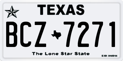 TX license plate BCZ7271