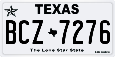 TX license plate BCZ7276
