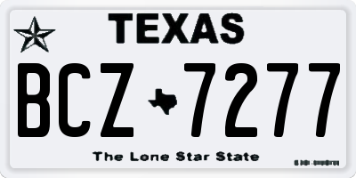 TX license plate BCZ7277