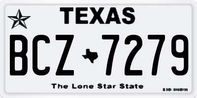 TX license plate BCZ7279