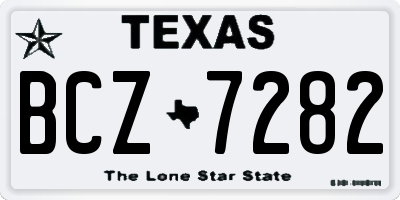 TX license plate BCZ7282