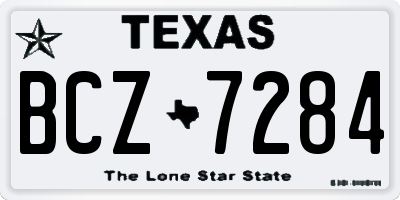 TX license plate BCZ7284