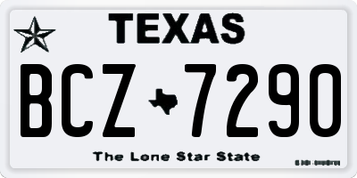 TX license plate BCZ7290